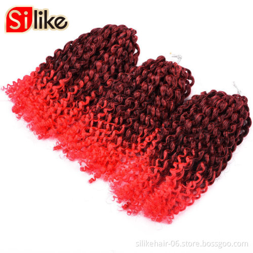 Wholesale3 Freetress  Ombre Curly Crochet Extension Synthetic Kinky Twist Hair Malibob Marley Braiding Hair bob dread braids
